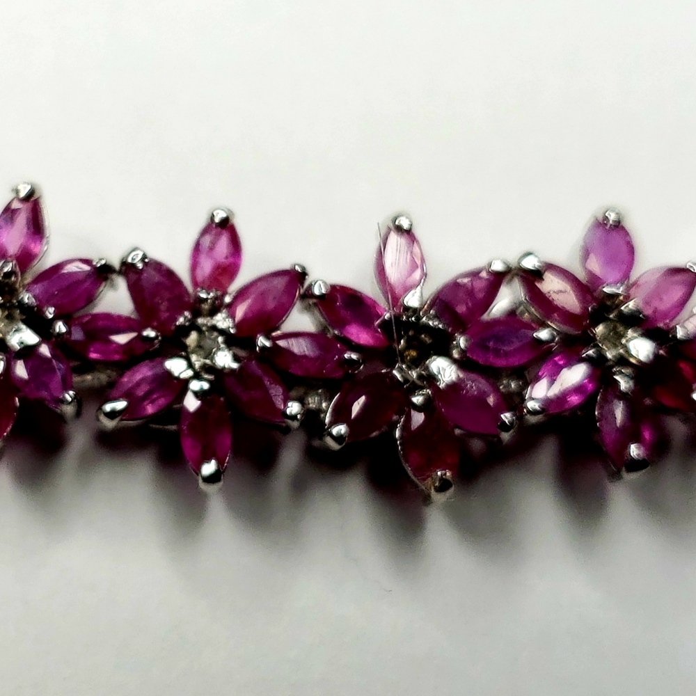 8ct Ruby Sterling Silver Bracelet - image 3